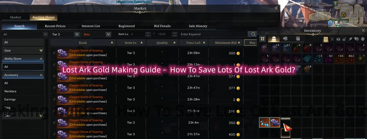 Lost Ark Gold Making Guide -  How To Save Lots Of Lost Ark Gold?