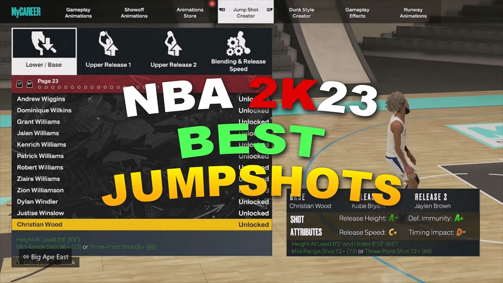 NBA 2K23 Best Jumpshots for All Builds & Tips To Create The Fastest 100% Greenlight Jumpshots
