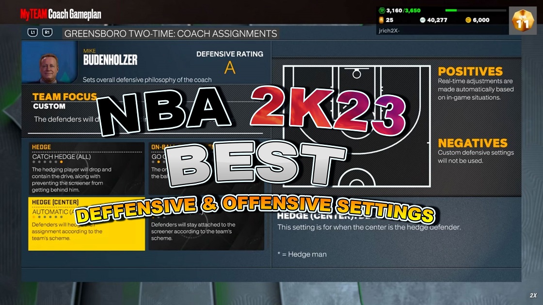 NBA 2K23 Defensive & Offensive Settings