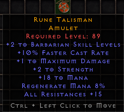 Rune Talisman[ID:1674990167]