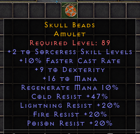 Skull Beads[ID:1681989216]