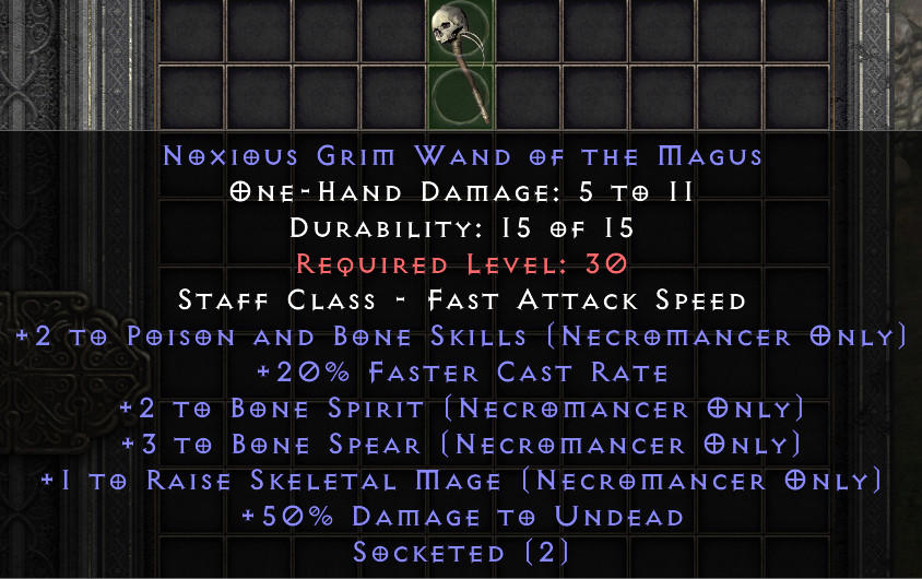 Noxious Grim Wand Of The Iagus[ID:1770466845374]