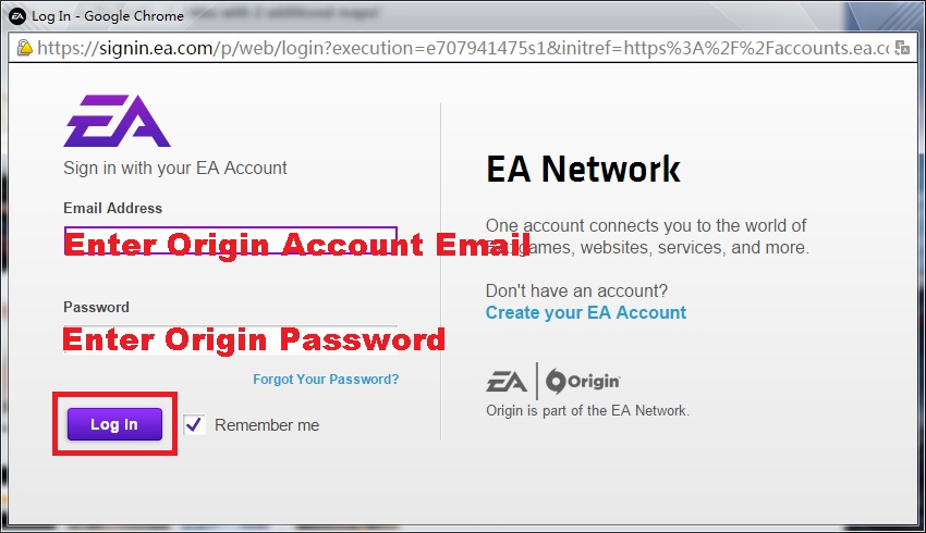 fifa origin account(web app) login flowchart