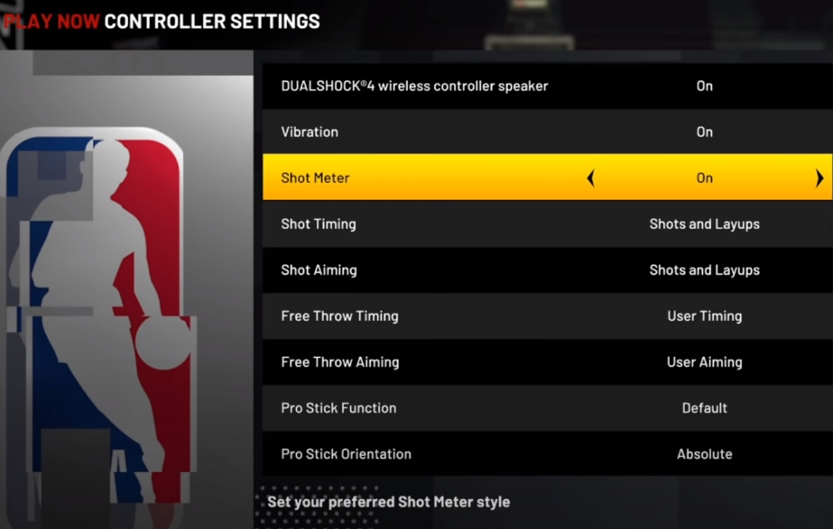 how to change shot meter in 2k21