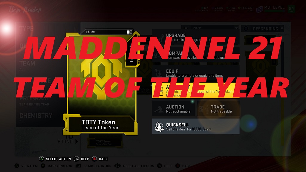 Madden NFL 21 TOTY