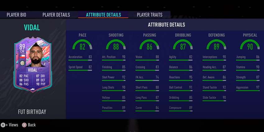 Vidal Player Review FUT Birthday