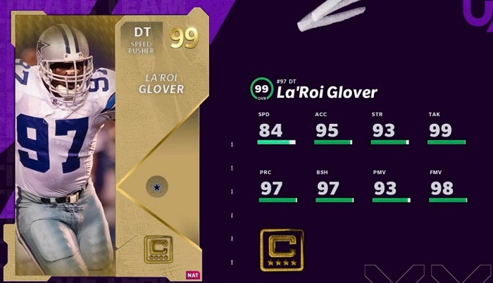 Madden 21 Series 6 Gold 99 Team Captains - La’Roi Glover