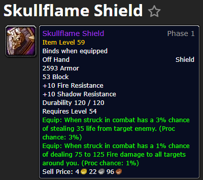 WoW TBC Classic BEST Paladin Shield For AOE Farming - Skullflame Shield