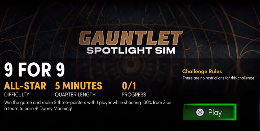 NBA 2K21 Gauntlet Spotlight Sim