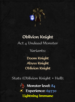 Diablo 2 Resurrected Deadliest Monsters - Oblivion Knight