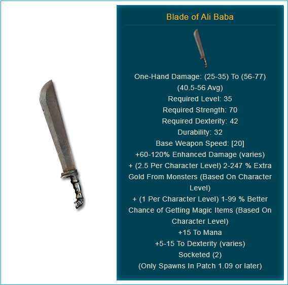 D2R Blade of Ali Baba