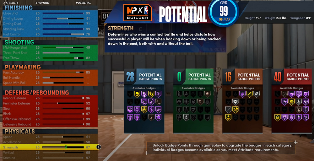 NBA 2K22 Best Pro Am Builds - Power Forward Build