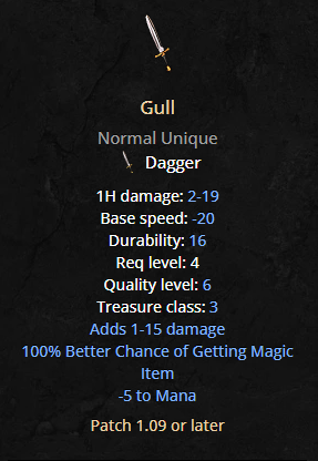 d2r gull dagger