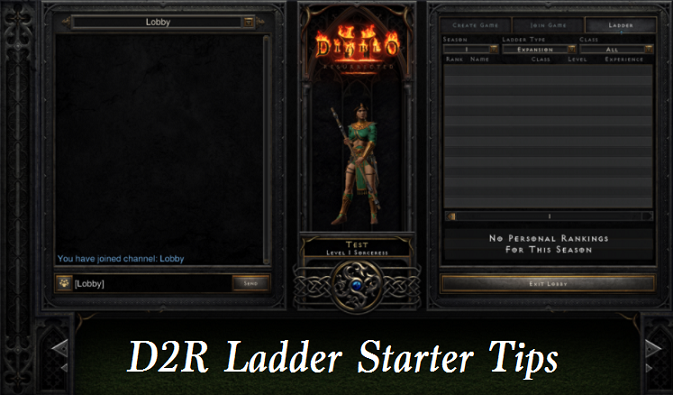 Diablo 2 Resurrected Ladder Starter Tips: D2R Ladder Character, Ranking, Leveling & Items
