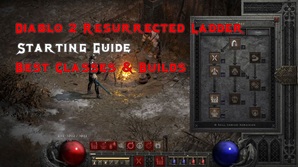 Diablo 2 Resurrected Best Ladder Reset Builds - Stats, Skills, Gears, Mercenary Guide For D2R Ladder Season 1 Start Builds