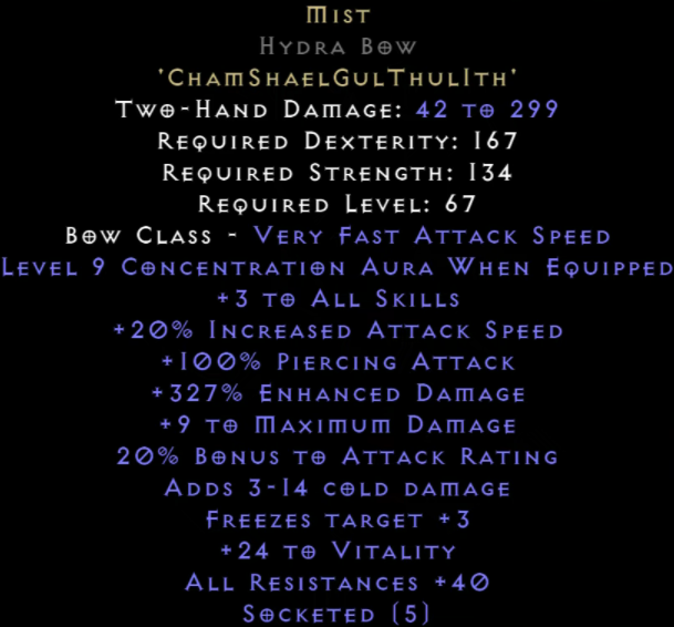 What is the Mist Runeword in D2R 2.4 - Is Mist a Good Runeword for Diablo 2 Resurrected Ladder