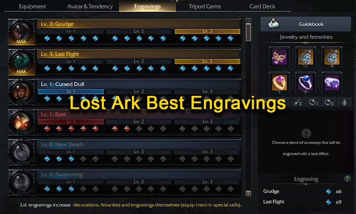 Lost Ark Best Engravings for Each Class PVE & PVP Build | Lost Ark Engraving Tier List