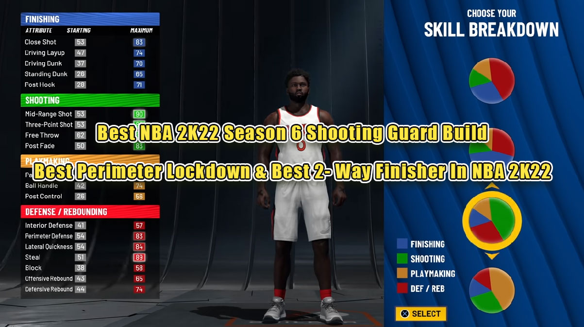 Best NBA 2K22 Season 6  Shooting Guard Build- Best Perimeter Lockdown & Best 2- Way Finisher In NBA 2K22