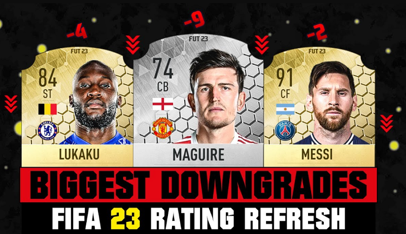 biggest downgrades in FIFA 23