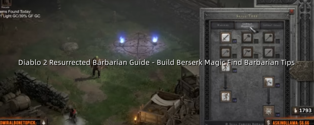 Diablo 2 Resurrected Barbarian Guide - Build Berserk Magic Find Barbarian Tips