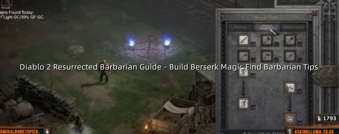 Diablo 2 resurrected barbarian build tips