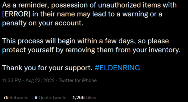 Elden Ring Ban Wave