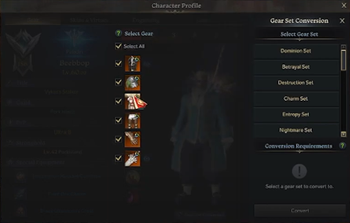 Lost Ark Gear Set Conversion and Presets - Lost Ark Integrated Presets & Integrated Dungeon
