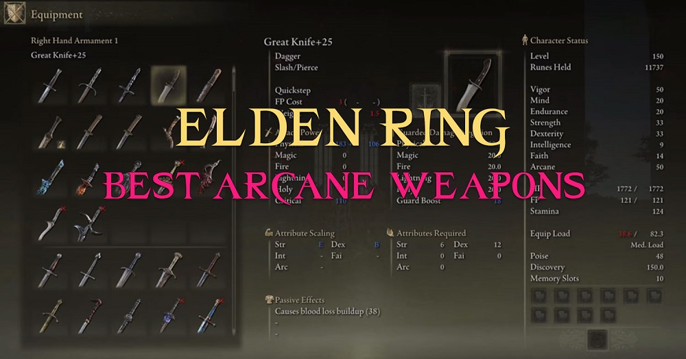 Top 10 Best Elden Ring Arcane Weapons for Both PvE & PvP | Elden Ring 1.06 Arcane Weapon Tier List