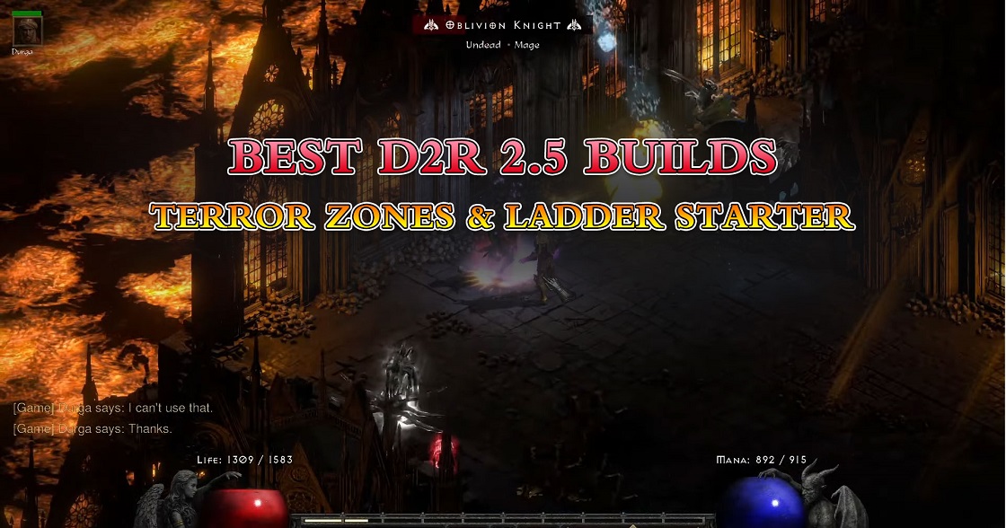 Top 5 D2R 2.5 Terror Zone & Ladder Starter Builds For Solo/Group | Best Diablo 2 Resurrected Season 2 Builds