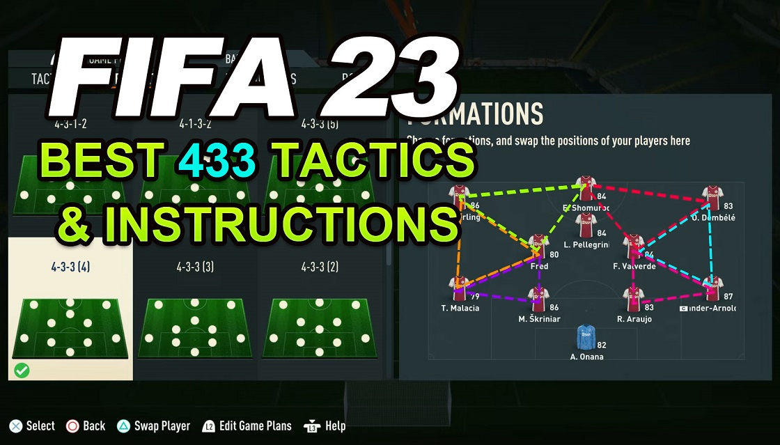 FIFA 23 Best 433(2/3/4) Custom Tactics & Instructions - How To Play 4-3-3 Formation To Win FUT 23 Champions?
