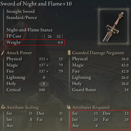 Elden Ring Straight Swords Tier List - Sword of Night and Flame