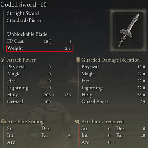 Elden Ring Straight Swords Tier List - Coded Sword