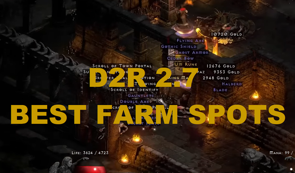 Top 10 D2R 2.7 Best Solo Farming Spots for High Runes, Gems, Uniques, Rarest Items in Season 4