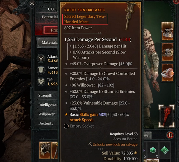 Diablo IV Helltide Farming Guide - Sacred Legendary Items