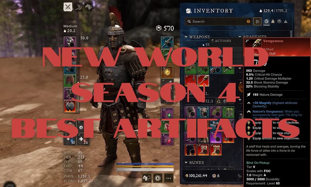 New World Season 4 Best Weapon & Armor Artifacts Tier List